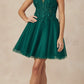 Juliet 864 Leaf Lace Embroidered Bodice Glitter Tulle Dress