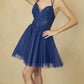 Juliet 864 Leaf Lace Embroidered Bodice Glitter Tulle Dress