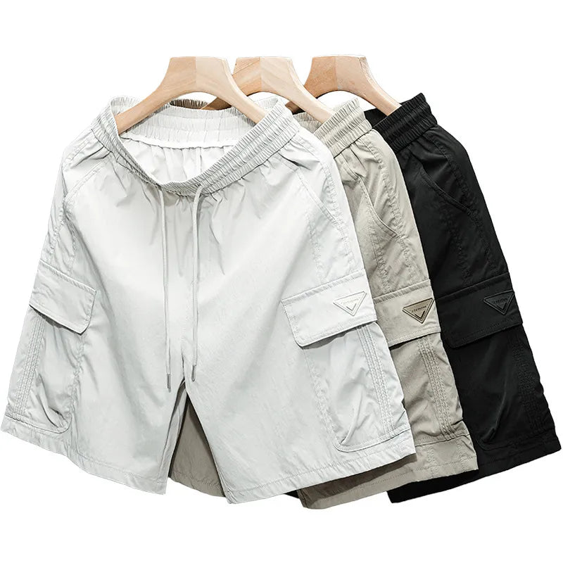 Men's Plus Size Drawstring Cargo Shorts - Farnelli