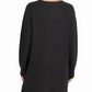 V-Neck Long Sleeve Ribbed Sweater Dress - Farnelli