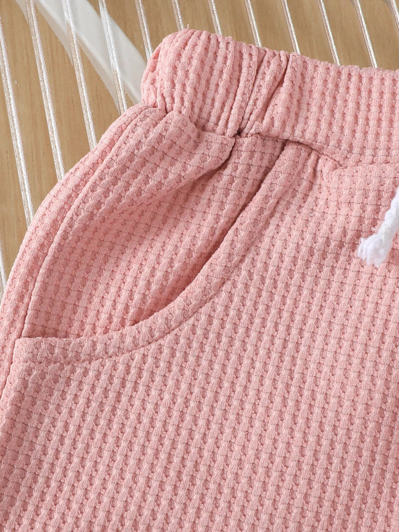 Children's Honey Flower Waffle Knit Tee and Shorts Set - Farnelli