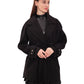 Karina Midi Cashmere Wool Blend Coat In Black
