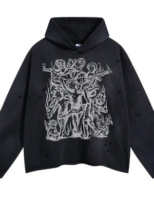 Men's Graphic Long Sleeve Hoodie - Farnelli