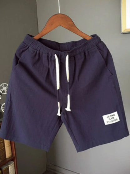 Men's Plus Size Drawstring Shorts with Pockets - Farnelli