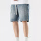 Men's Full Size Relaxed Fit Distressed Denim Shorts Plus Size - Farnelli