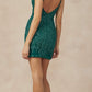 Juliet 870 Fully Sequin-Print Elegant Homecoming Short Dress