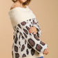 Umgee Full Size Leopard Off-Shoulder Long Sleeve Sweater Plus Size - Farnelli