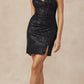 Juliet 873 Tight Sequin Cocktail Party Dress Skirt Slit
