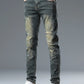 Men's Distressed Slim Fit Jeans - Farnelli