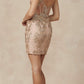 Juliet 874 Embroidered Sequins Fitted Cocktail Dress Corset Bodice Sweetheart