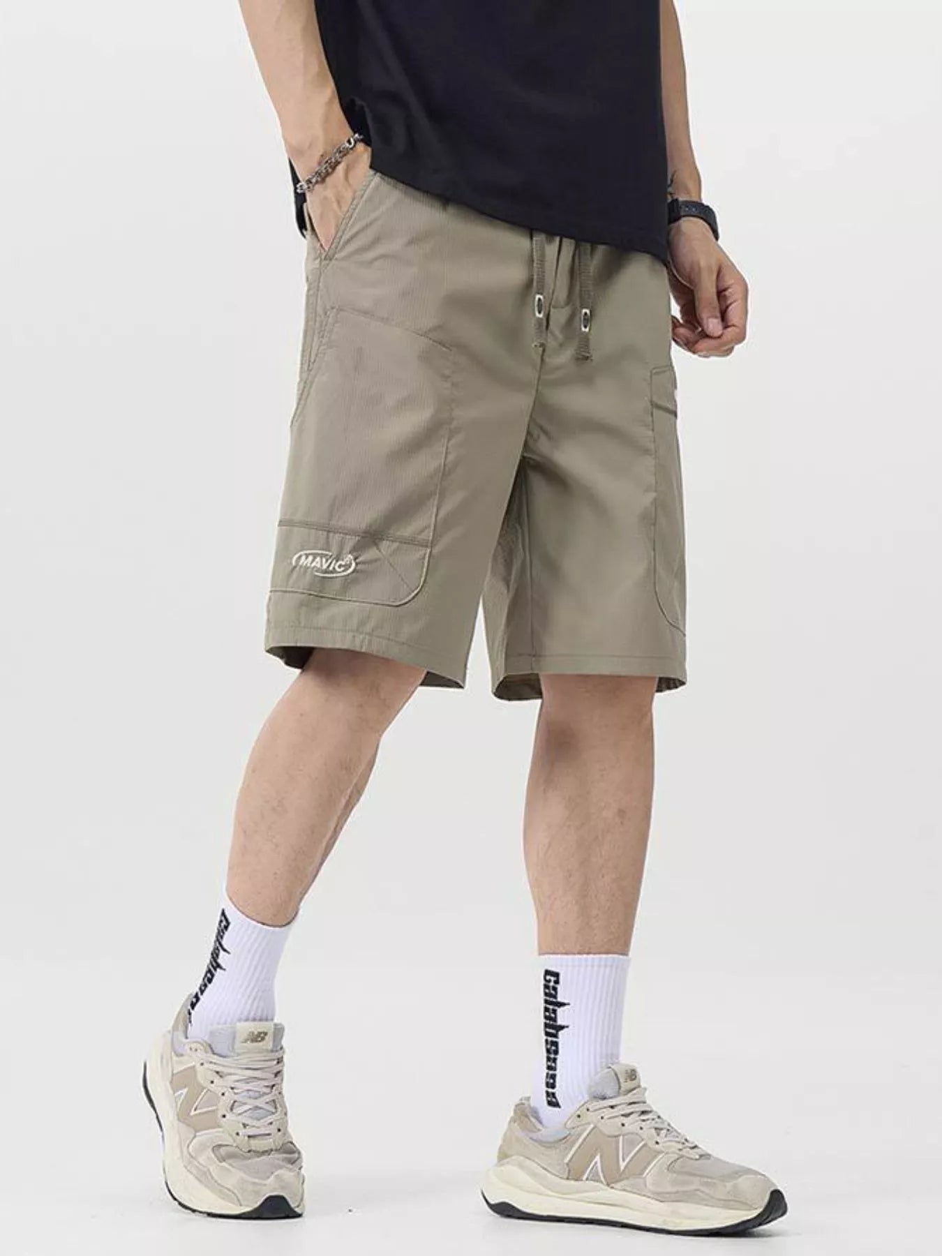 Men's Plus Size Drawstring Cargo Shorts - Farnelli
