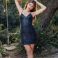 Juliet 874 Embroidered Sequins Fitted Cocktail Dress Corset Bodice Sweetheart