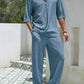 Men's Plus Size Half Sleeve Top and Pants Set - Farnelli