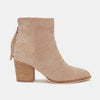 Beast Fashion Suede Point Toe Ankle Booties - Taupe