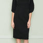 CLEARANCE - Poly USA | Ed Young 8772 Knee Length Heavy Jersey Boat Neck Dress (Size L)