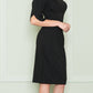 CLEARANCE - Poly USA | Ed Young 8772 Knee Length Heavy Jersey Boat Neck Dress (Size L)