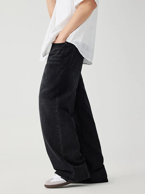 Men's Wide Leg Wash Jeans - Farnelli