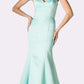 Cinderella Divine 8792 Strapless Sweetheart Neckline Mermaid Satin Gown