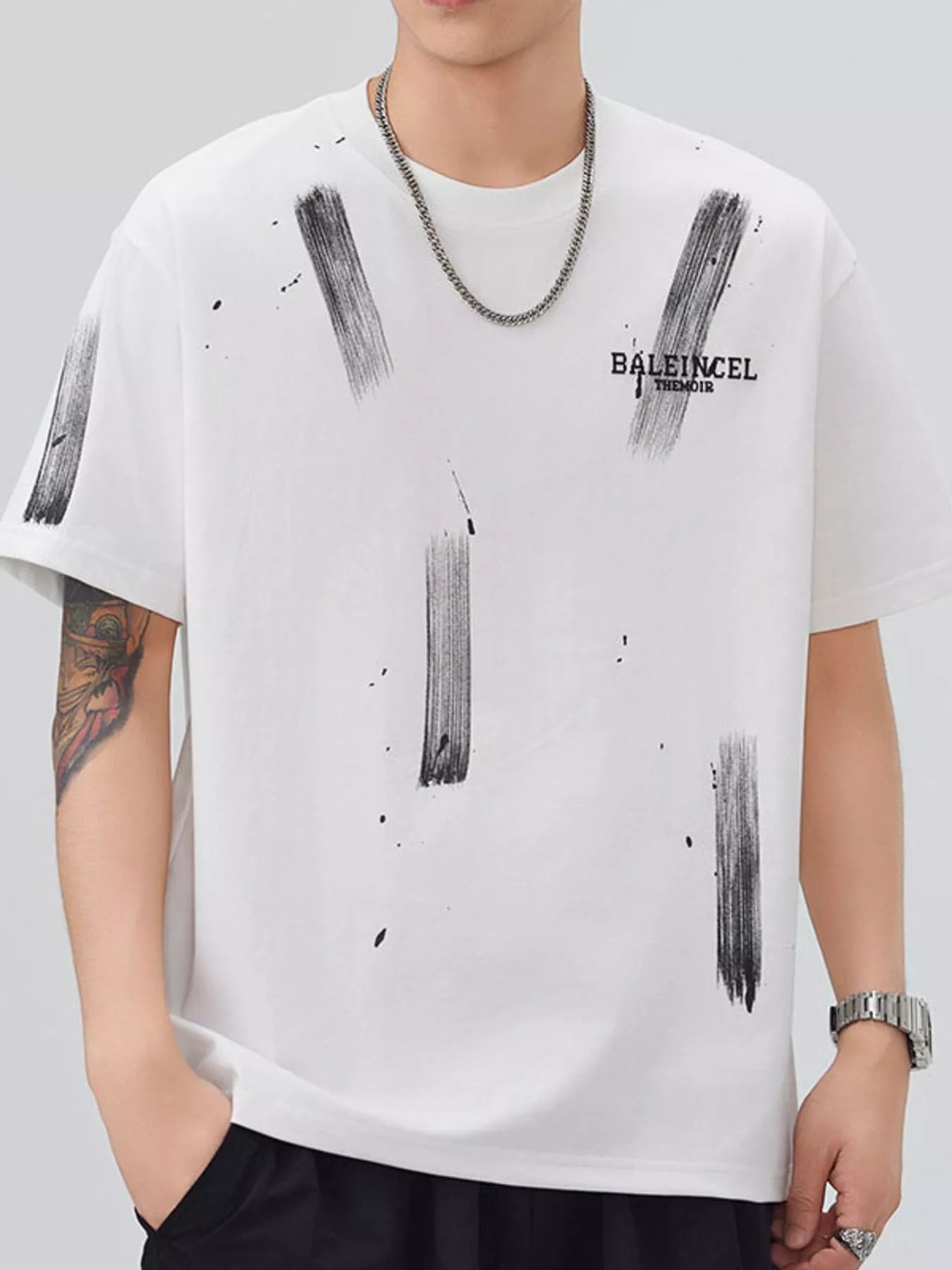 Men's Plus Size Round Neck Short Sleeve T-Shirt - Farnelli