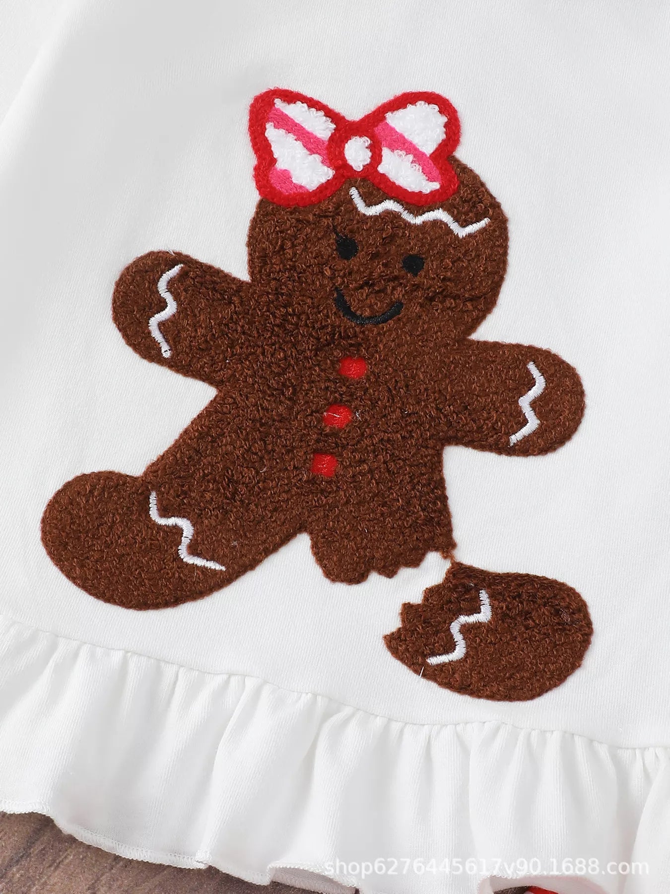 Children's Christmas Ruffle Trim Top and Pants Set - Farnelli