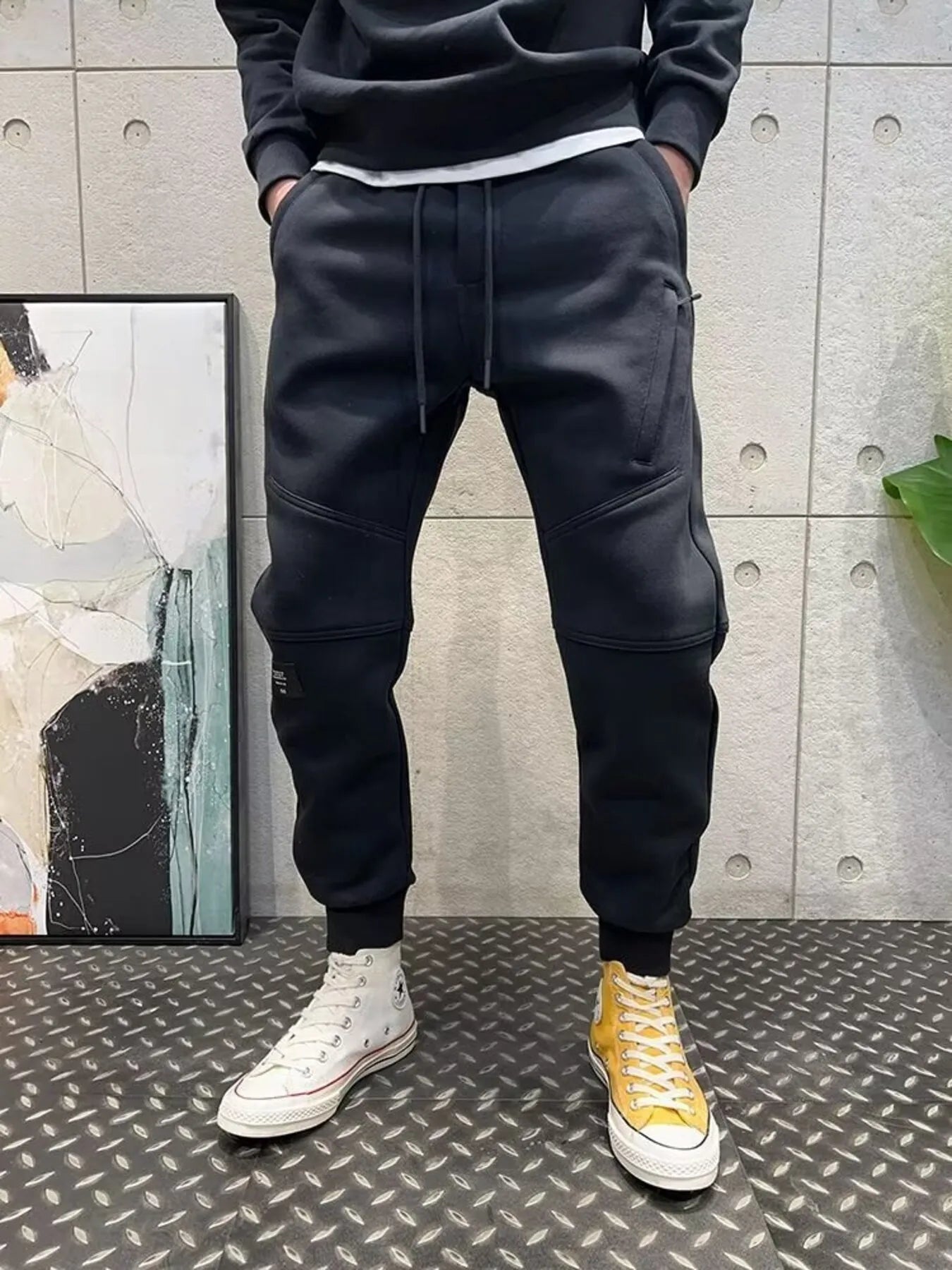 Men's Plus Size Drawstring Pocketed Joggers - Farnelli