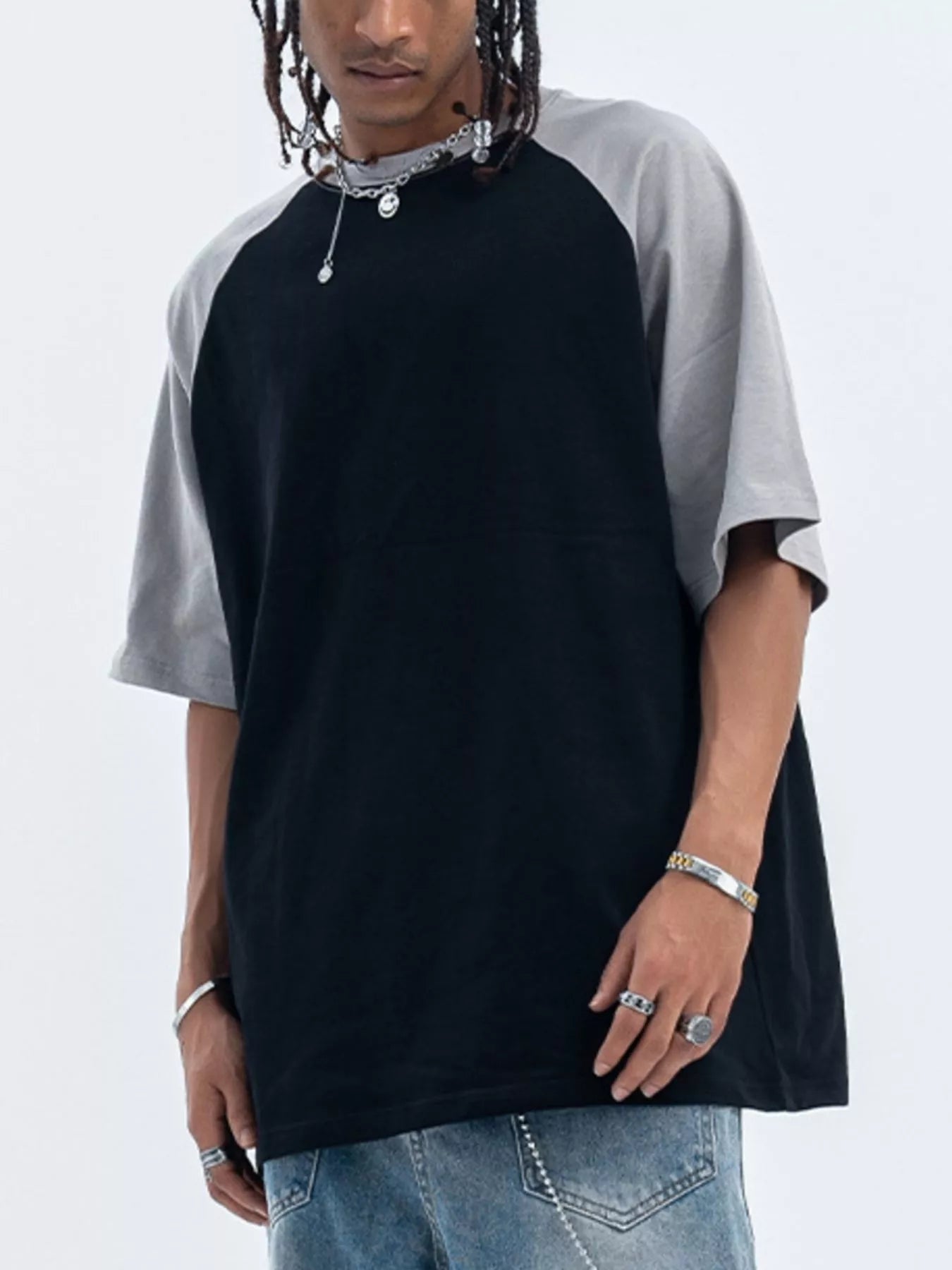 Men's Contrast Round Neck Half Sleeve T-Shirt - Farnelli