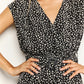 Perfee Animal Print Belted Romper - Farnelli
