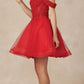 Juliet 880 Glitter Tulle A-Line Cold-Shoulder Homecoming Dress.