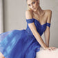 Juliet 880 Glitter Tulle A-Line Cold-Shoulder Homecoming Dress.