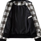 Men's Plus Size Plaid Pattern Snap Down Casual Jacket - Farnelli