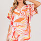 SAGE + FIG Abstract Print Half Button Blouse - Farnelli