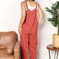 Perfee Wide Leg Overalls with Front Pockets - Farnelli