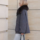 Rimini Genuine Fur Trim Wool Blend Parka in Graphite