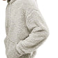 Men's Full Size Drawstring Sherpa Fleece Long Sleeve Hoodie Plus Size - Farnelli