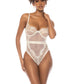 Mapale Lace Delight Sheer Mesh Eyelash Lace Bodysuit