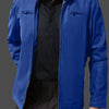Men's Full Size Zip Up Long Sleeve Jacket Plus Size - Royal Blue