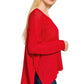 Zenana Dolman Sleeve V-Neck Sweater - Farnelli