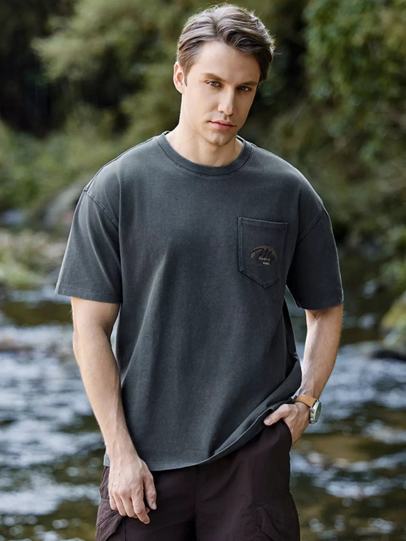 Men's Plus Size Outdoor Fishing Graphic Relaxed Fit T-Shirt - Farnelli