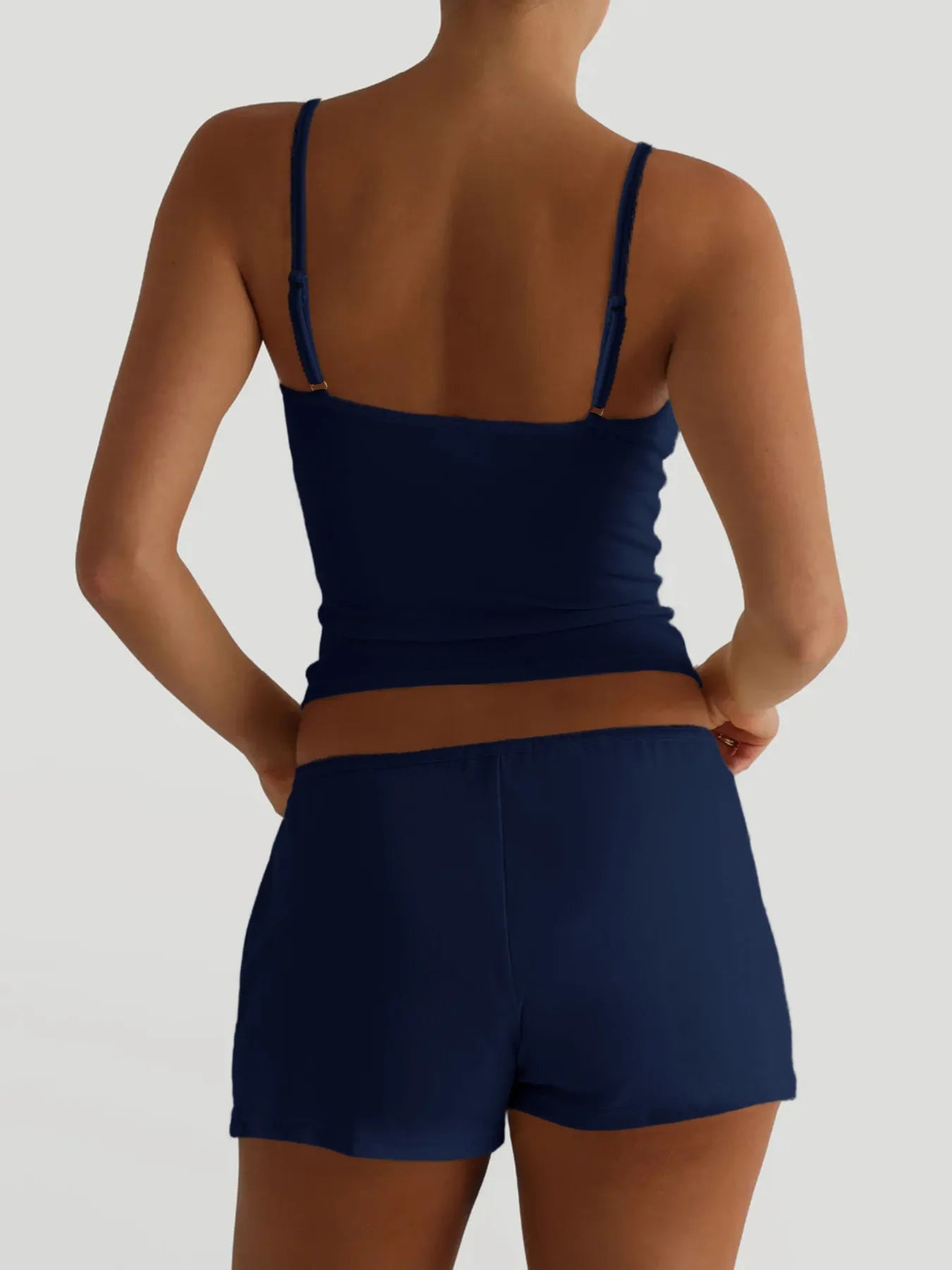 V-Neck Cami and Shorts Set - Farnelli