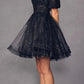 Juliet 886 Short Removable Off Shoulder Puff Sleeves A-Line Tulle Dress
