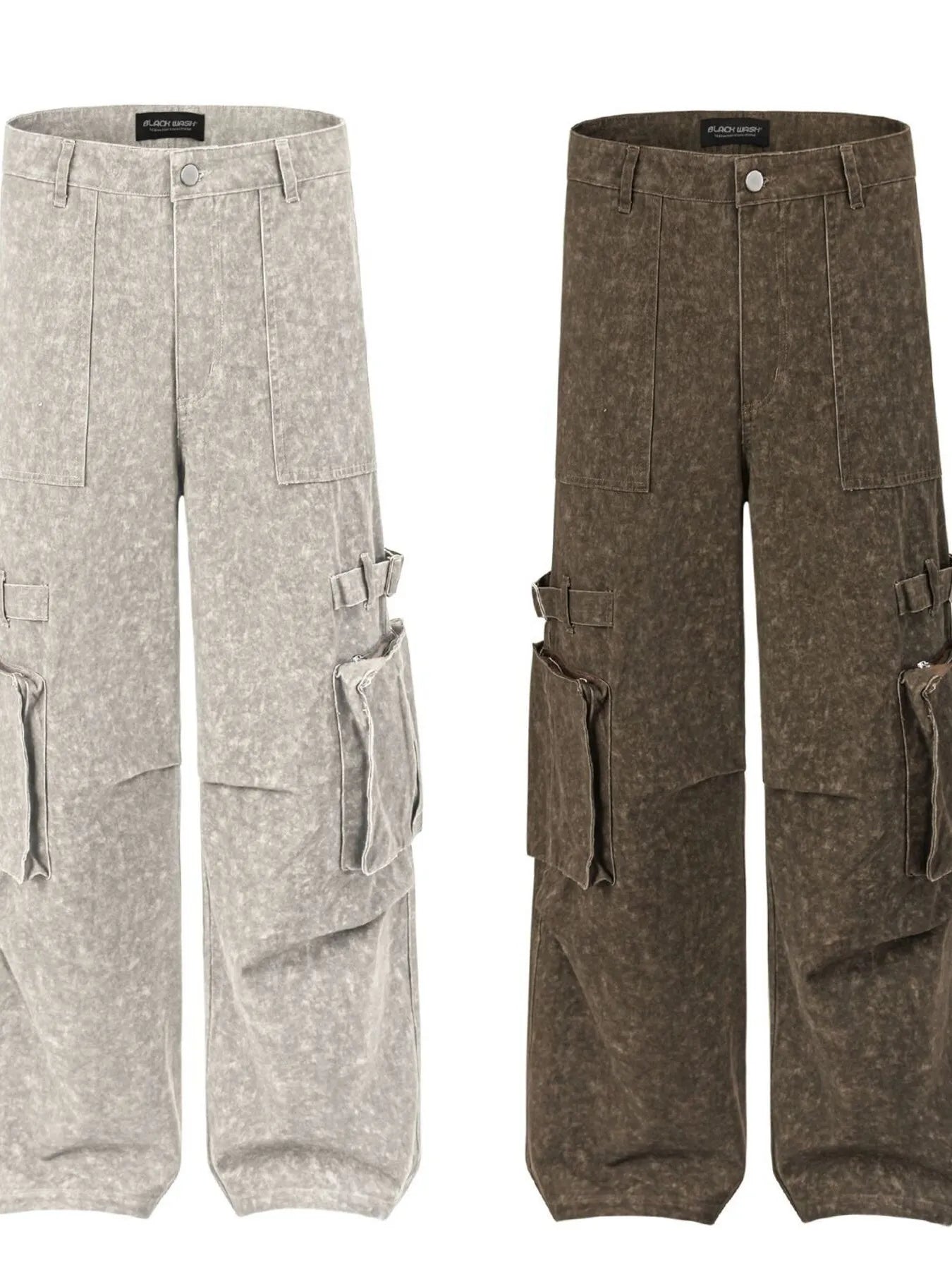 Men's Wide Leg Cargo Jeans - Farnelli