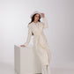 Pre-Order. Re-Stock Ships September 30. Astoria Classic Wraparound Wool Blend Overcoat in Ivory