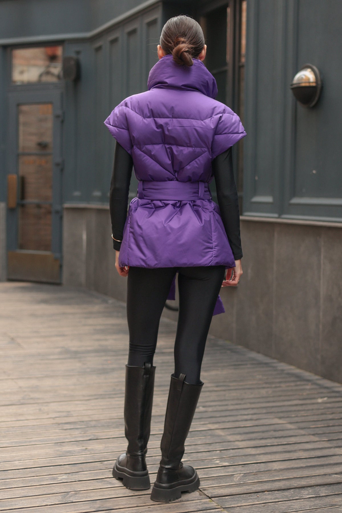 Ziva Down Fill Vest by Alaska Outerwear Company, quilted insulated vest with front zipper and zip pockets