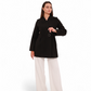 Opera Cashmere Blend Overcoat in Black