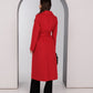 Astoria Classic red wraparound wool blend overcoat by Alaska® Outerwear Company