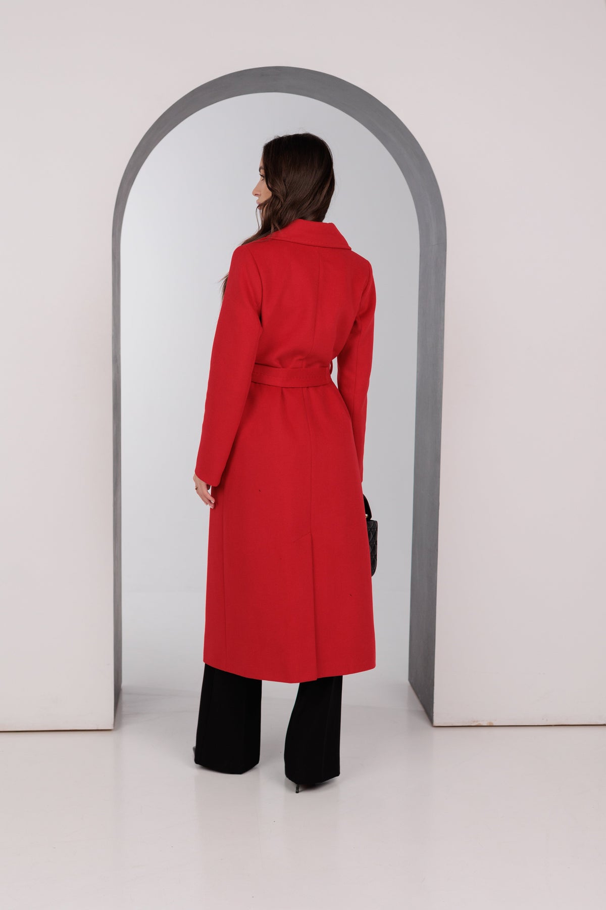Astoria Classic red wraparound wool blend overcoat by Alaska® Outerwear Company