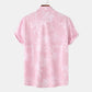 Men's Print Short Sleeve Button-Up Shirt - Farnelli
