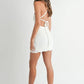 MABLE Crochet Crisscross Spaghetti Strap Mini Dress - Farnelli