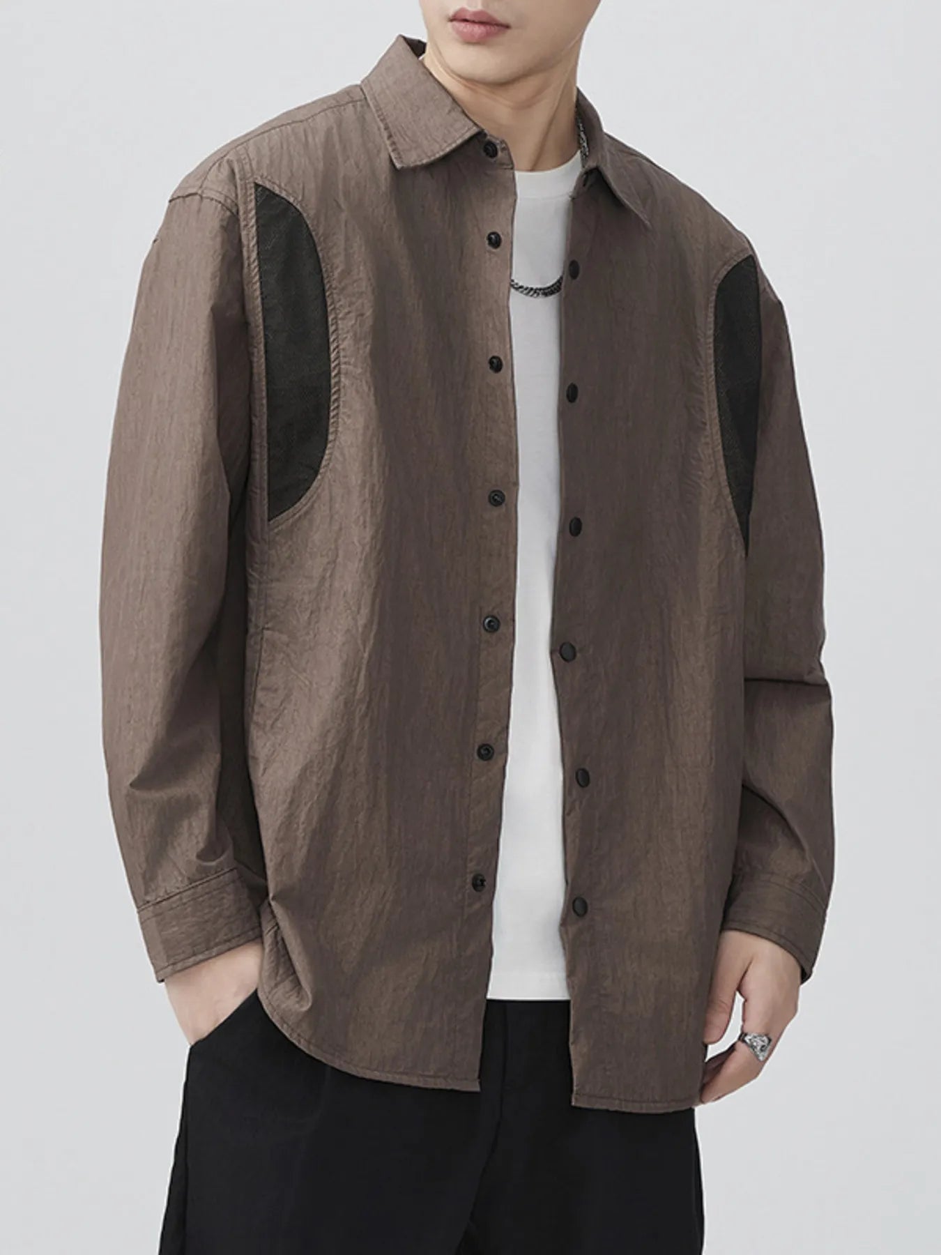 Men's Plus Size Button Up Long Sleeve Shirt - Farnelli