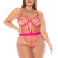 Mapale Petal Kiss Sheer Cinched Waist Bodysuit